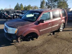 Salvage cars for sale at Denver, CO auction: 2013 Honda Pilot Touring