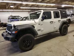 Salvage cars for sale at Wheeling, IL auction: 2024 Jeep Wrangler Sport