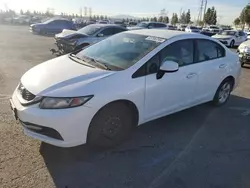 Salvage cars for sale at Rancho Cucamonga, CA auction: 2013 Honda Civic LX