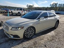 Salvage cars for sale at Harleyville, SC auction: 2018 Lincoln Continental Select