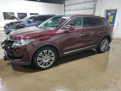 Salvage cars for sale from Copart Blaine, MN: 2017 Lincoln MKX Reserve