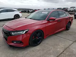 Salvage cars for sale at Grand Prairie, TX auction: 2020 Honda Accord Sport