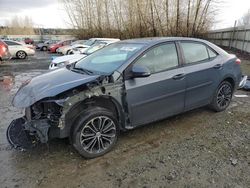 Salvage cars for sale from Copart Arlington, WA: 2016 Toyota Corolla L