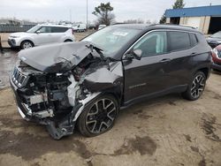 Salvage cars for sale at Woodhaven, MI auction: 2021 Jeep Compass Limited