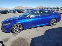 Vehiculos salvage en venta de Copart North Las Vegas, NV: 2018 Honda Accord Sport