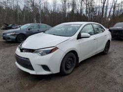 Salvage cars for sale at Cookstown, ON auction: 2015 Toyota Corolla L