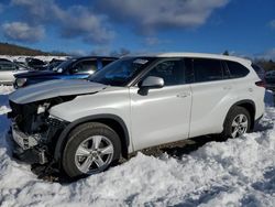 Salvage cars for sale at West Warren, MA auction: 2022 Toyota Highlander L