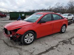 Salvage cars for sale from Copart Ellwood City, PA: 2015 Chevrolet Cruze LS