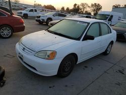 Salvage cars for sale at Sacramento, CA auction: 2002 Honda Civic LX