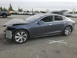 Salvage cars for sale at Rancho Cucamonga, CA auction: 2020 Tesla Model S