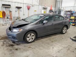 Salvage cars for sale at Mcfarland, WI auction: 2013 Honda Civic LX