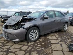 Salvage cars for sale at Woodhaven, MI auction: 2017 Toyota Camry LE