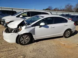 Salvage cars for sale from Copart Chatham, VA: 2012 Honda Civic LX