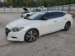 Salvage cars for sale from Copart Fort Pierce, FL: 2016 Nissan Maxima 3.5S