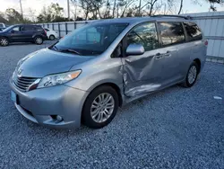 Salvage cars for sale at Riverview, FL auction: 2013 Toyota Sienna XLE