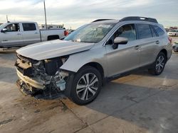 Salvage cars for sale at Grand Prairie, TX auction: 2018 Subaru Outback 2.5I Limited