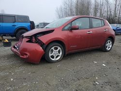 Salvage cars for sale at Arlington, WA auction: 2015 Nissan Leaf S