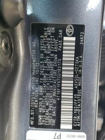 2012 Toyota Camry Base