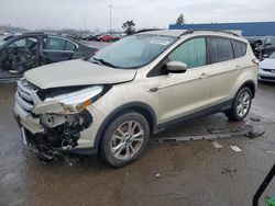 Salvage cars for sale at Woodhaven, MI auction: 2017 Ford Escape SE