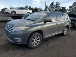 Salvage cars for sale at Denver, CO auction: 2011 Toyota Highlander Base