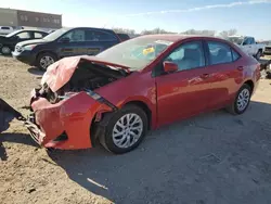 Toyota Corolla l salvage cars for sale: 2017 Toyota Corolla L