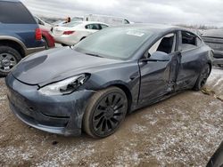 Salvage cars for sale at Elgin, IL auction: 2022 Tesla Model 3