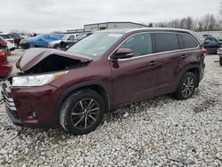 Toyota Highlander se salvage cars for sale: 2018 Toyota Highlander SE