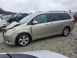 Salvage cars for sale at West Warren, MA auction: 2015 Toyota Sienna LE