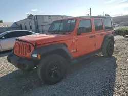 Salvage cars for sale at Prairie Grove, AR auction: 2018 Jeep Wrangler Unlimited Sport