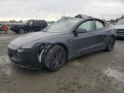 Salvage cars for sale at Eugene, OR auction: 2024 Tesla Model 3