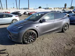 Salvage cars for sale at Van Nuys, CA auction: 2022 Tesla Model Y