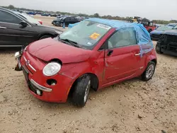 Salvage cars for sale at San Antonio, TX auction: 2012 Fiat 500 Lounge