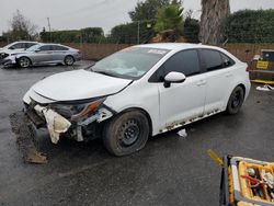 Salvage cars for sale from Copart San Martin, CA: 2021 Toyota Corolla LE