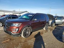 Salvage cars for sale at Pekin, IL auction: 2016 Ford Explorer Sport