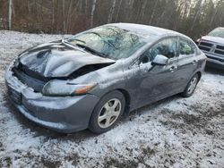 Salvage cars for sale at Cookstown, ON auction: 2012 Honda Civic LX