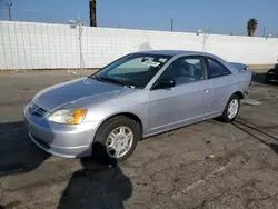 Salvage cars for sale at Van Nuys, CA auction: 2002 Honda Civic LX