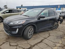 Salvage cars for sale at Woodhaven, MI auction: 2022 Ford Escape SEL