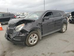 Salvage cars for sale from Copart Grand Prairie, TX: 2016 Chevrolet Equinox LS