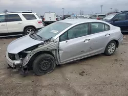 Salvage cars for sale from Copart Indianapolis, IN: 2012 Honda Civic LX