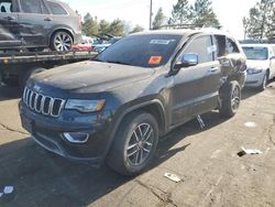 Jeep Grand Cherokee Limited salvage cars for sale: 2017 Jeep Grand Cherokee Limited