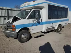 Salvage trucks for sale at Wichita, KS auction: 2001 Chevrolet Express Cutaway G3500