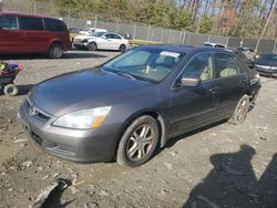 Salvage cars for sale at Waldorf, MD auction: 2007 Honda Accord EX