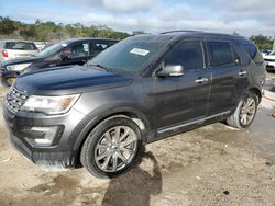 Ford Explorer Limited salvage cars for sale: 2017 Ford Explorer Limited