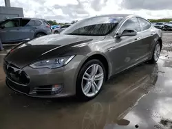 Salvage cars for sale at West Palm Beach, FL auction: 2015 Tesla Model S 85