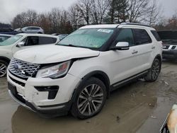 Salvage cars for sale at North Billerica, MA auction: 2019 Ford Explorer Platinum