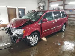 Salvage cars for sale at Pekin, IL auction: 2015 Chrysler Town & Country Touring