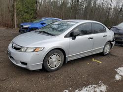 Salvage cars for sale at Cookstown, ON auction: 2009 Honda Civic DX-G