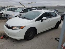 Salvage cars for sale at Kansas City, KS auction: 2012 Honda Civic LX