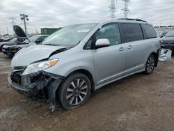 Salvage cars for sale from Copart Elgin, IL: 2019 Toyota Sienna XLE