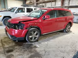 Salvage cars for sale at Eldridge, IA auction: 2017 Dodge Journey Crossroad